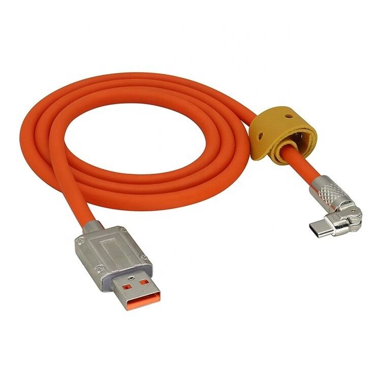 180 Degree Rotating Fast Charging 120w 6A Silicone USB Micro Type C Cable for Android Mobile Phone