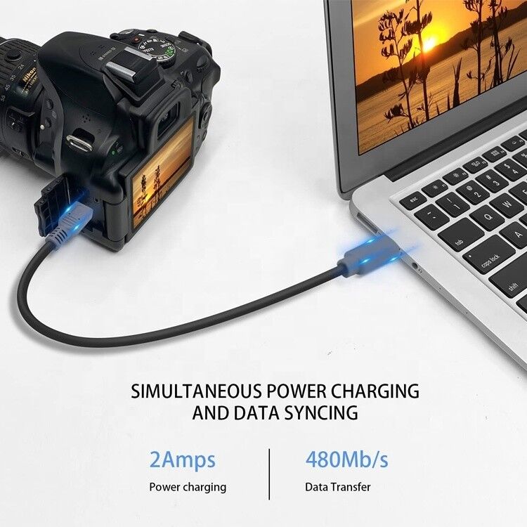 Data Charging USB Type C to Mini 5 Pin USB OTG Adapter Cable for Camera Phone Video