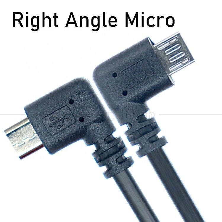 1M 2M 3M  1A 2A  3A Data Charging 90 Degree Right Angle USB Micro Extension Cable for  Phone Tablet