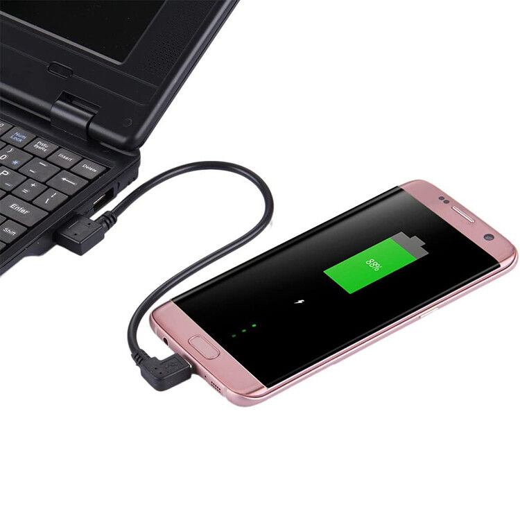 Angle USB to L Shape Left Right Angle 90 Degree Micro V8 Extension Data Charger Cable