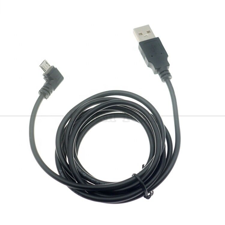 90 Degree Right Angle Micro B Male to USB Type A Male Extension Data Charger Cable for Tablet