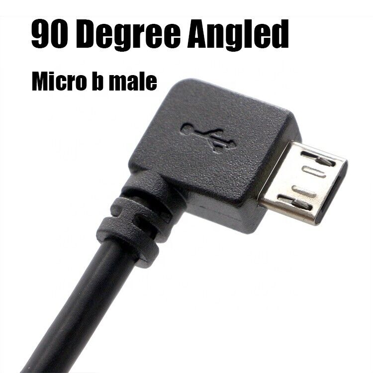 90 Degree Left Right Up Down  Angle Male to Female Micro B USB 2.0 Extension Cable
