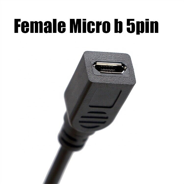 90 Degree Left Right Up Down  Angle Male to Female Micro B USB 2.0 Extension Cable