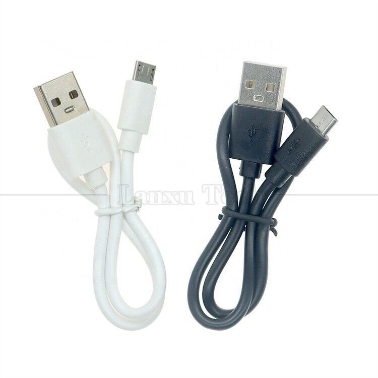 Short 30cm White Black Data V8 Micro USB Charger Cable for Android Phone