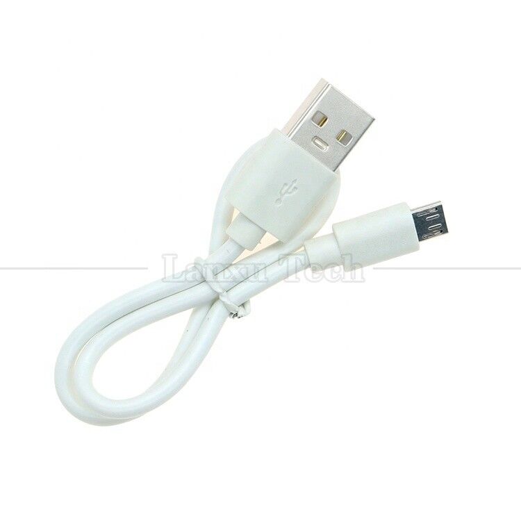 Short 30cm White Black Data V8 Micro USB Charger Cable for Android Phone