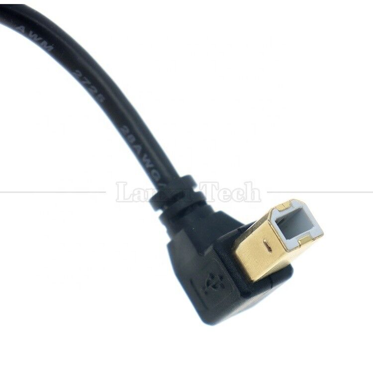 Right Left Up Down Angle 90 Degree Angle USB A to USB B Cable for Printer Scanner