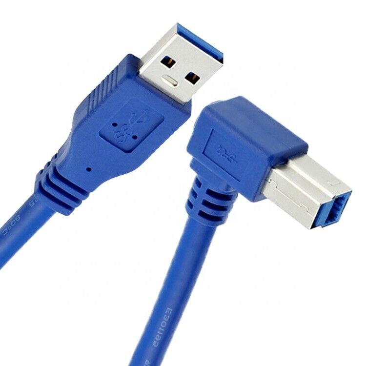 High Speed 5Gbps 90 Degree Right Angle USB 3.0  A Male to Type B  Printer Cable for Epson HP