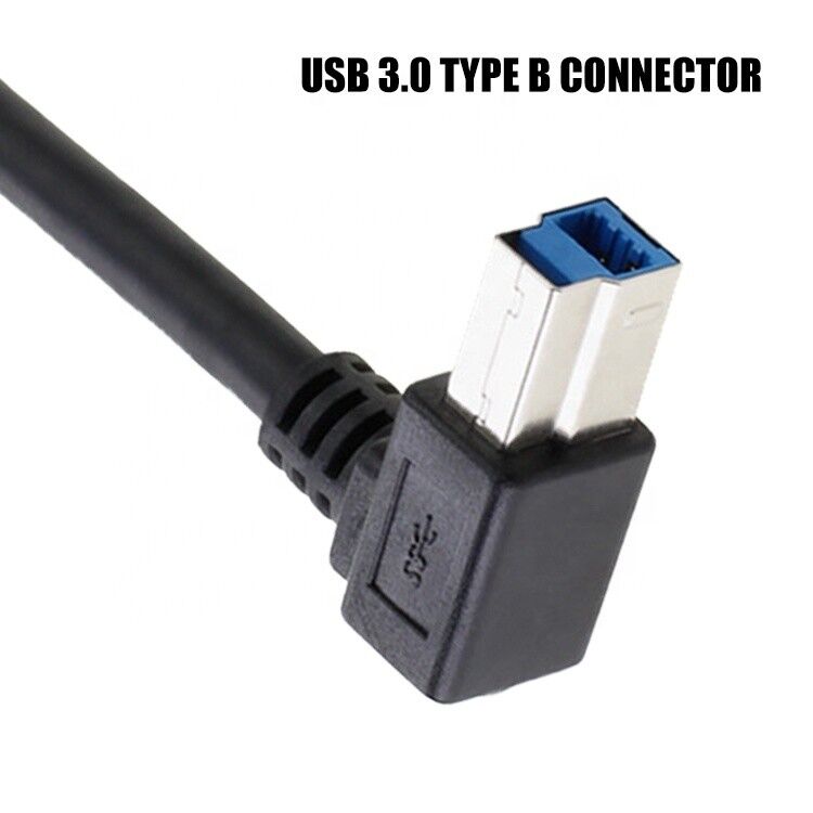 High Speed 5Gbps 90 Degree Right Angle USB 3.0  A Male to USB B Type Cable for Epson HP  Printer