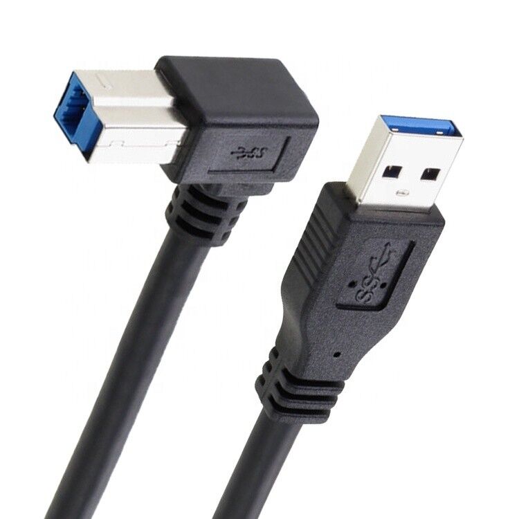 High Speed 5Gbps 90 Degree Right Angle USB 3.0  A Male to USB B Type Cable for Epson HP  Printer