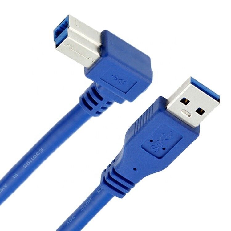 High Speed 5Gbps 90 Degree Right Angle USB 3.0  A Male to USB B Type Printer Cable for Epson HP