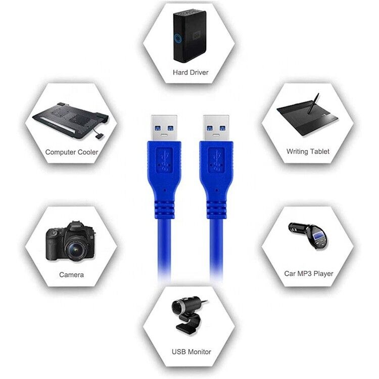 High Speed Data Charging 5Gbps USB 3.0 A Male to A Male USB 3.0 Extension Cable