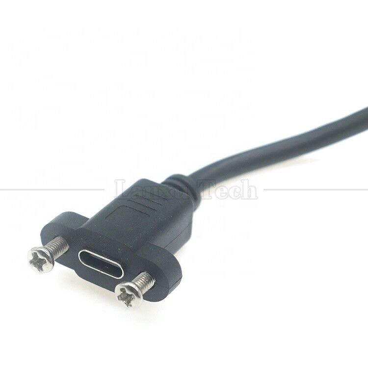 30cm 50cm Screw Panel Mount Male to Female USB Type C 3.1 Extension Cable