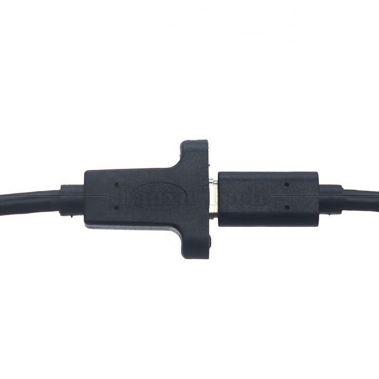 USB3.1 Gen2 10Gbps Screw Locking USB Type C Male to Female Panel Mount Extension Cable