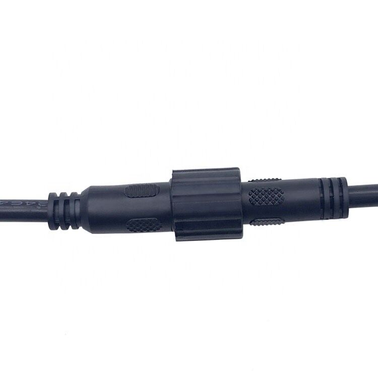 Waterproof Male Female Screw Locking Waterproof DC to Bare Wire Open End Pigtail Power Extension Cable