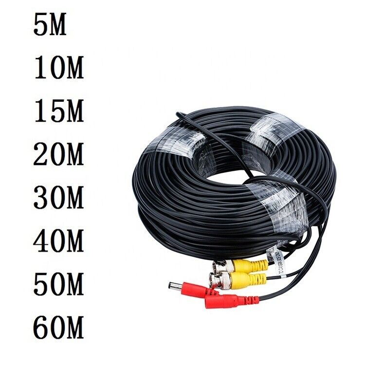 Customized 1M 5M 10M Male to Female CCTV Camera Security Assembly RG59 Video BNC DC Power SDI Cable