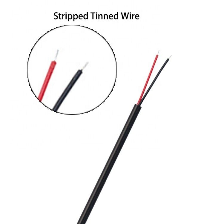 Customization 90 Degree Angle DC Barrel Jack Male 3.5x1.35mm to Stripped Tinned Wire Pigtail Bare End Cable