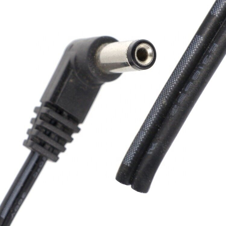 90 Degree Angle DC Barrel Jack 2.1x5.5mm Male Female to Open Pigtail DC Power Cable