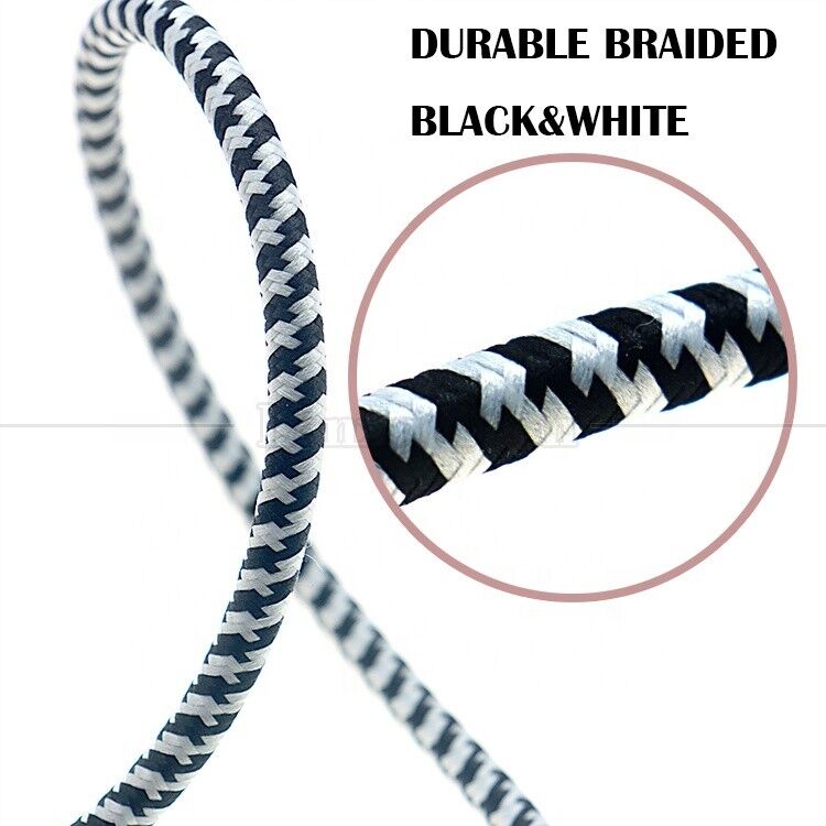 High Quality Durable Braided 3M 10FT Right Angle to Straight 1/4 inch TS Jack Instrument Electric Guitar Cable