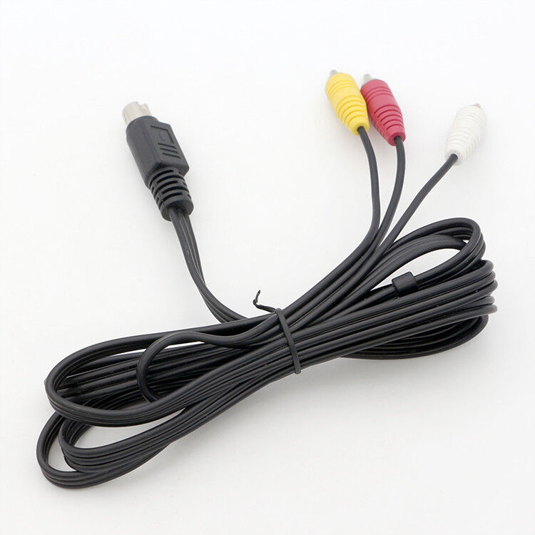 9 Pin Mini Din to 3 RCA S Video Audio Cable for TV Displays Audio Video Receiver