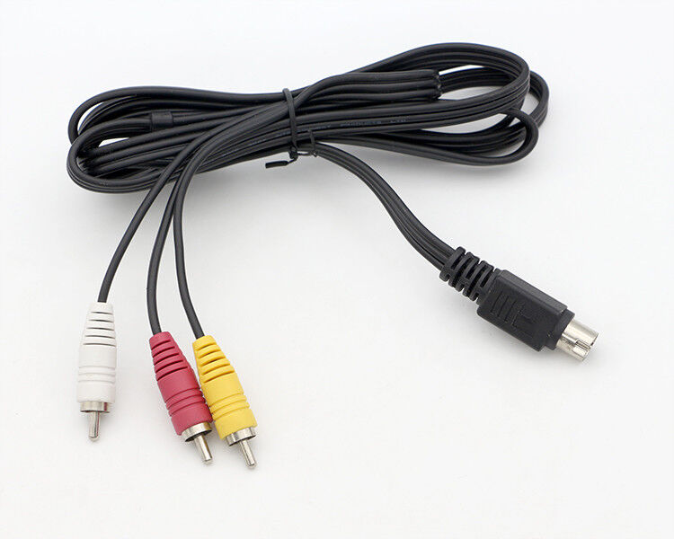 9 Pin Mini Din to 3 RCA S Video Audio Cable for TV Displays Audio Video Receiver