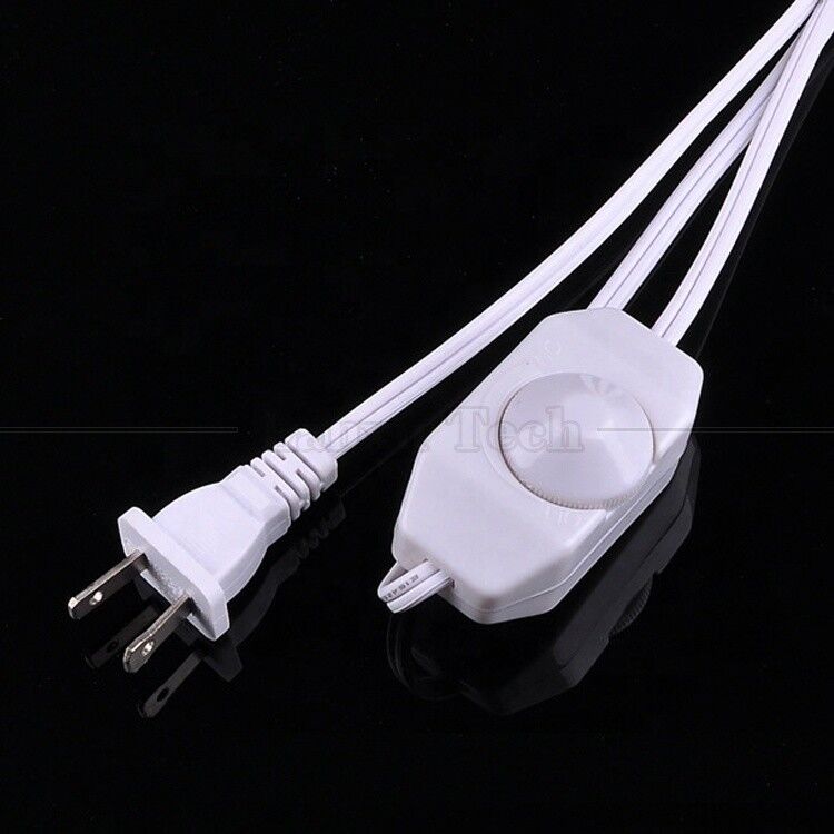 1.8m EU Plug ON OFF LED Dimmer Controller Adapter AC Power Extension Cord Cable for Table Lamp