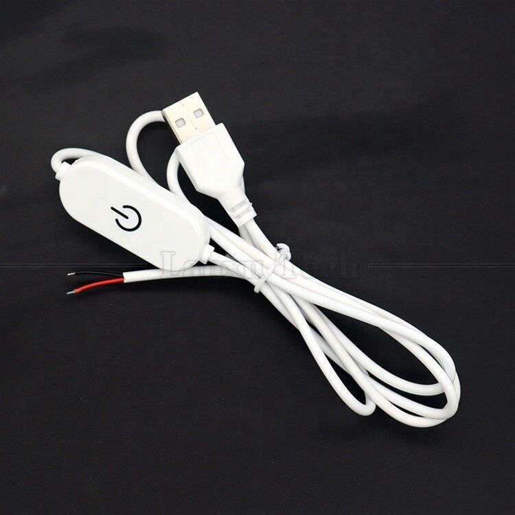 5V Touch Switch ON OFF Controller Stepless USB to Open Wires End Cable LED Dimmer for Led Strip Light Lamp