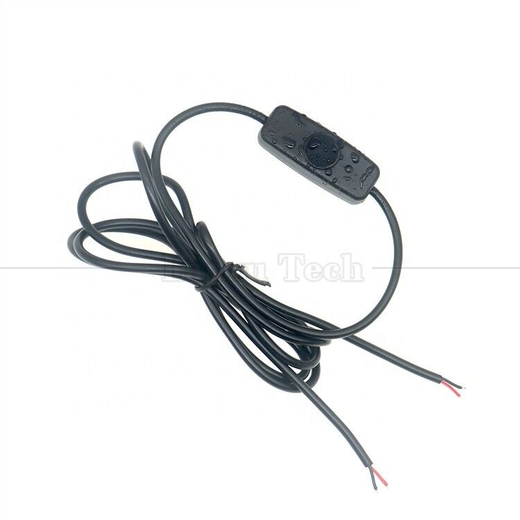 Custom Factory Waterproof Silicon Cover Push Button 2 Pin DC Power on off Switch Cable for Lamp Motorcycle