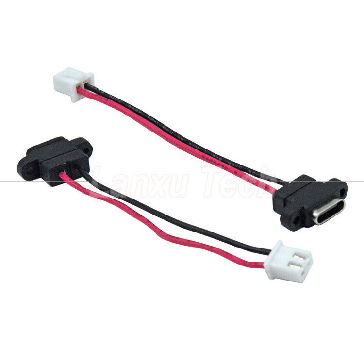 Waterproof USB Type C Female Socket to 2 Pin 4 Pin PH 2.0 XH 2.54  SH1.0  VH ZH MX Connector Cable