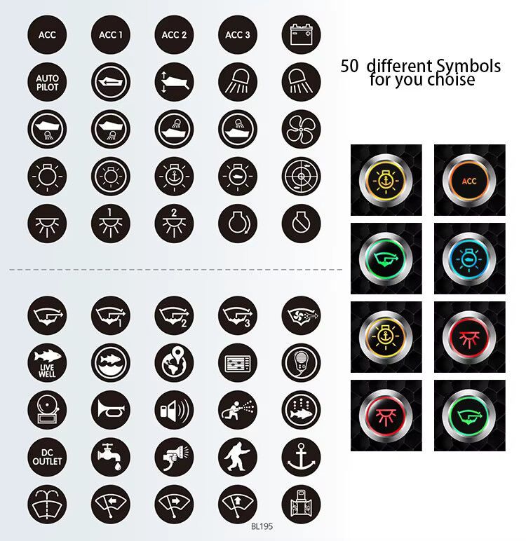 12mm 16mm 19mm 22mm 25mm 28mm 30mm 40mm Push Button Switch Latching Momentary Illuminated Waterproof Button Switch