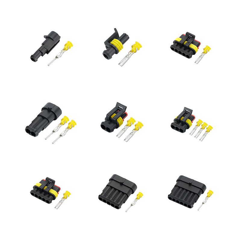 1.5 Series Waterproof Automotive 1 2 3 4 5 6 7 8 Pin Connector AMP Socket Plug Connector