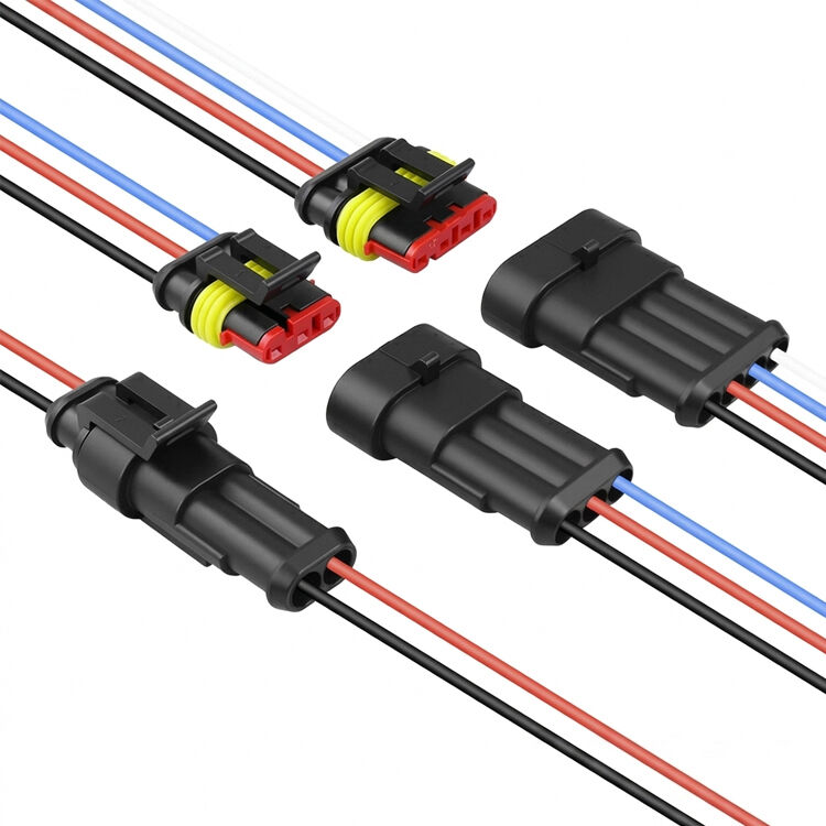 AMP Waterproof Copper Core Automotive Connector Plug Male Female Wiring Harness