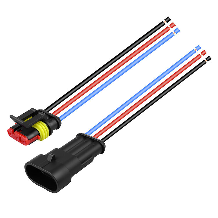 AMP Waterproof Copper Core Automotive Connector Plug Male Female Wiring Harness