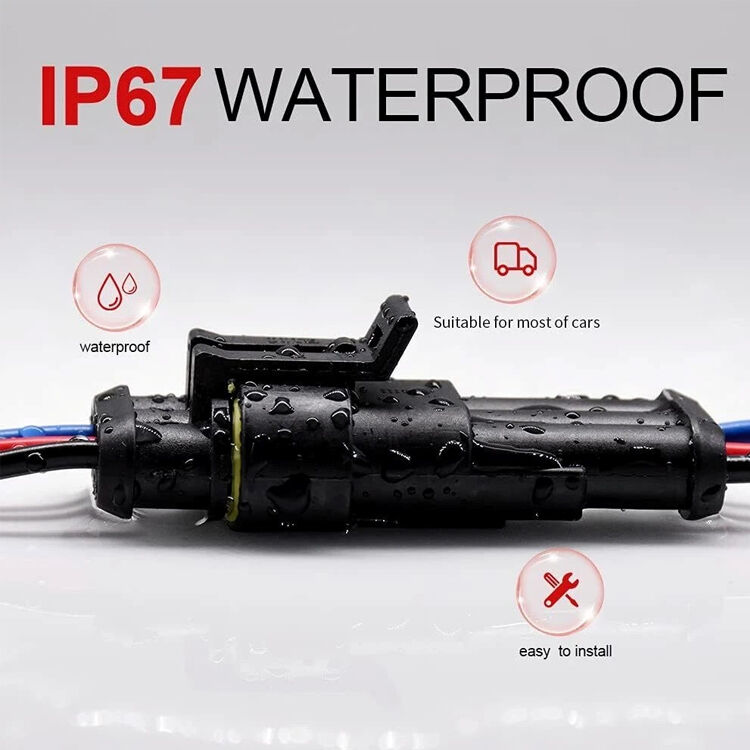 AMP Waterproof Copper Core Automotive Connector Plug Male Female Wiring Harness