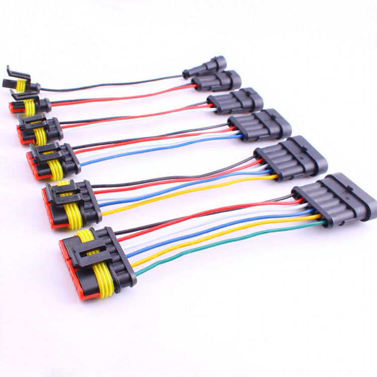 AMP Waterproof Copper Core Automotive Connector Plug Male Female Wiring Harness