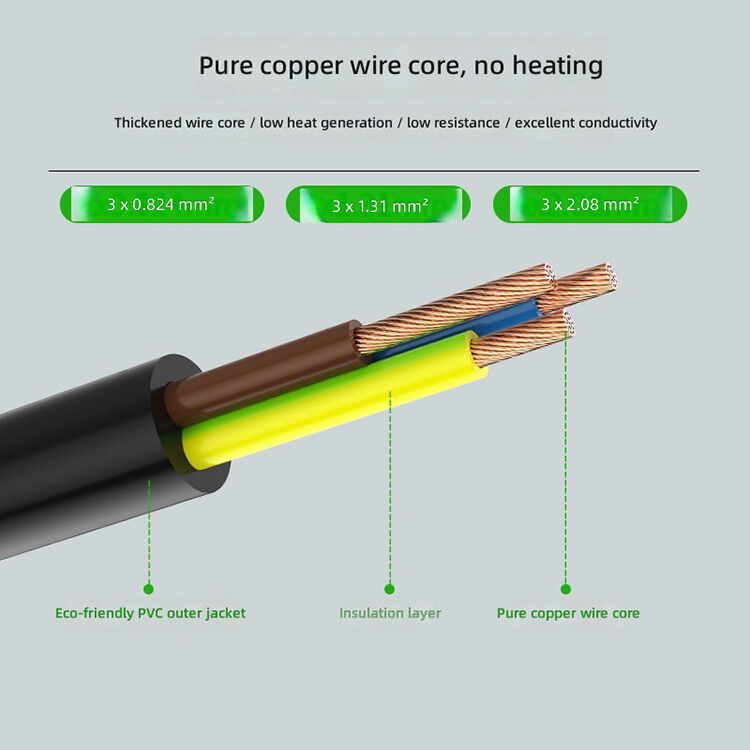 1m 2m 3m 5m 10m Universal 3 Prong NEMA 5-15P to IEC C13 AC Power Cord for PC Monitor Printer TV Desktop