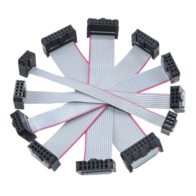 Customized 6P 8P 10P 14P 16P 20P 26P 34P 40P 1.27mm 1.0mm  2.0mm 2.54mm Pitch IDC Flat Ribbon Cable