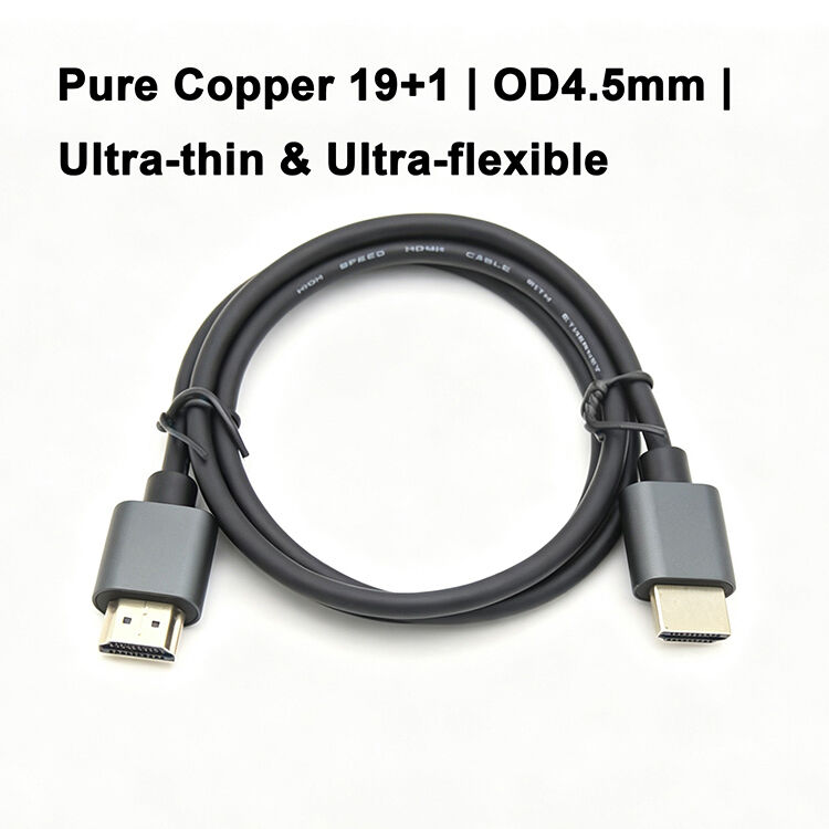 Ultra Thin Soft 4K 2K 1080P Alloy Shell Full Copper Male To Male Female HD HDMI 2.0 Cable for Computer Laptop Monitor Computer