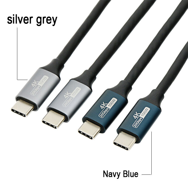 USB 3.2 Gen 2 Type C To Type C Cable 100W PD Fast Charging E-Marker Chip Full Function Data Sync Cable Dual Head USB C Cable
