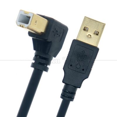 Right Left Up Down Angle 90 Degree Angle USB A to USB B Cable for Printer Scanner